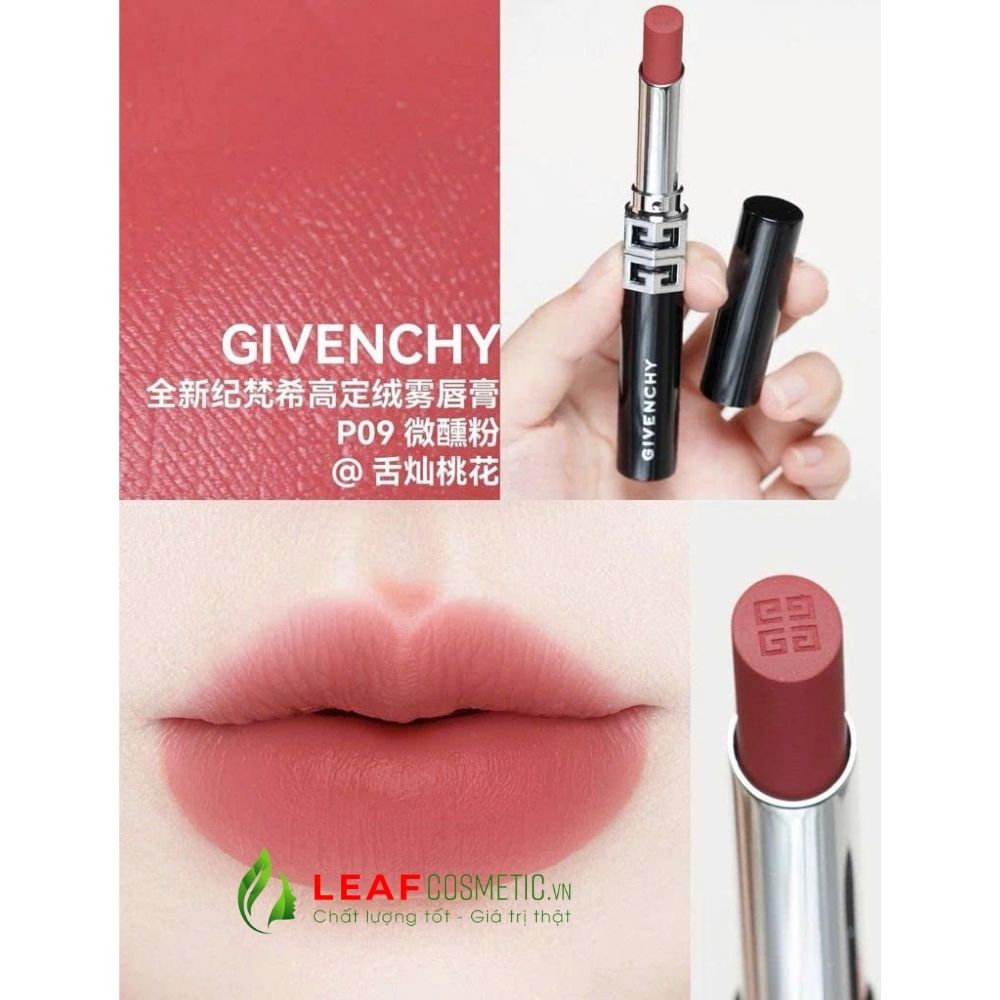 Bảng màu Son Givenchy P09 Hồng Đất thời thượng