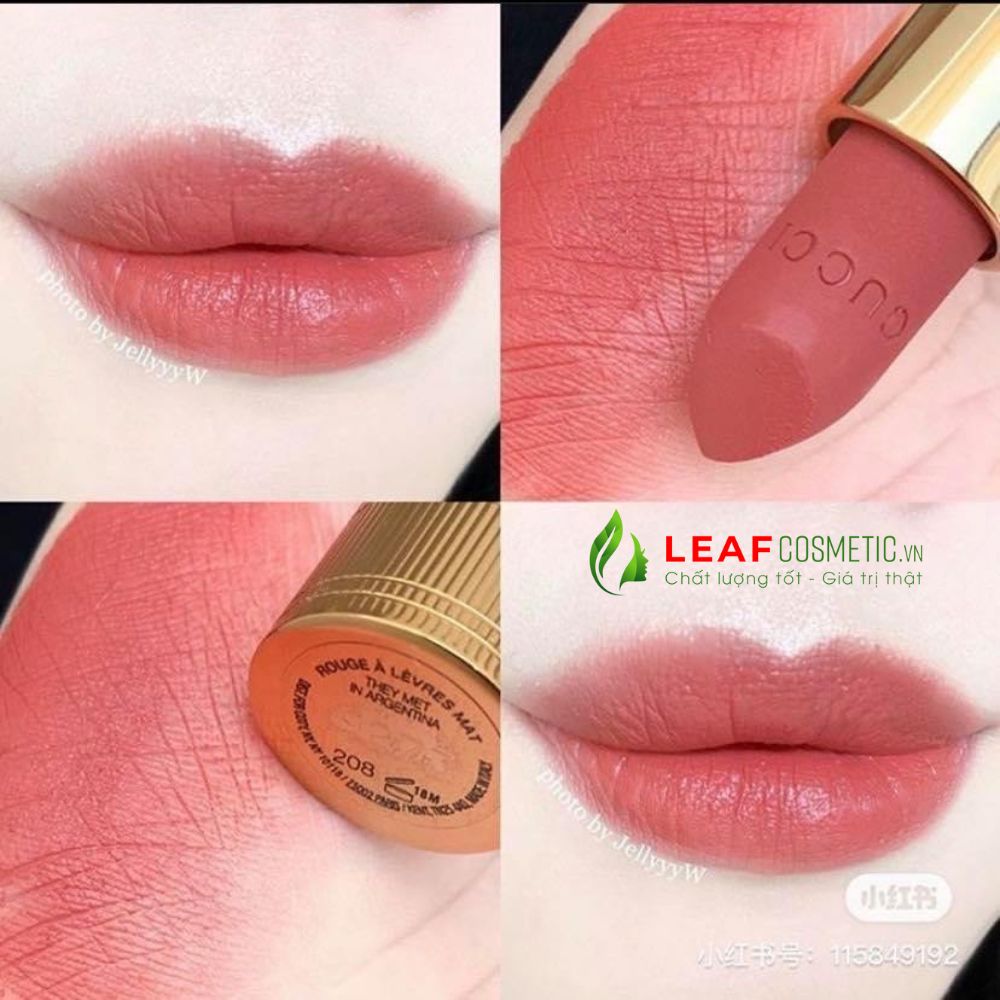 Son thỏi Gucci Matte 208 They Met in Argentina - thiết kế sang trọng