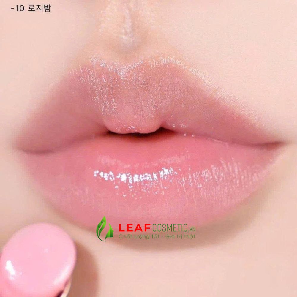Swatch Son Dưỡng Lancome Lip Idôle Butterglow 10 Keep It Glowy trên môi
