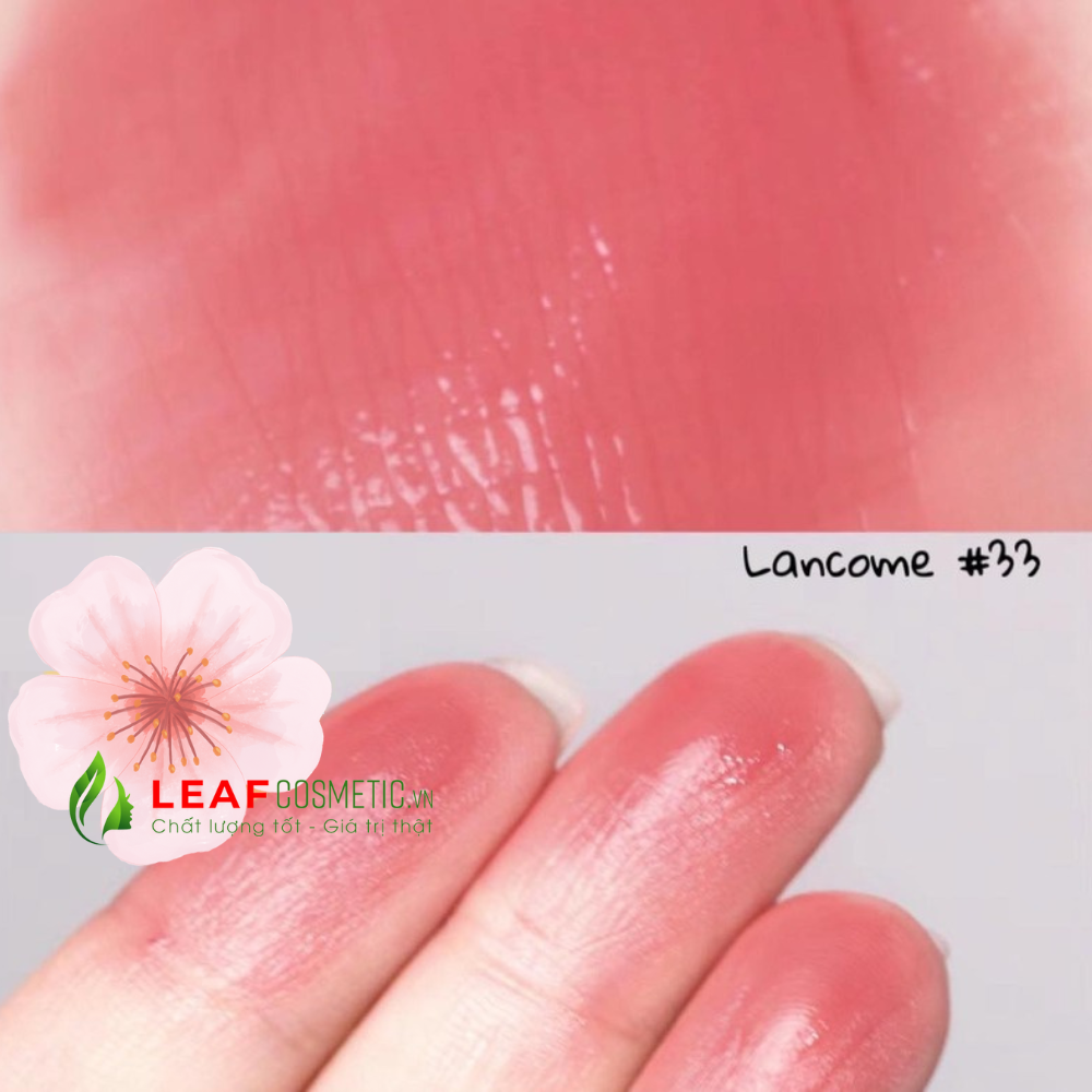 Swatch Son Dưỡng Lancome 33 Hồng Nude tự nhiên trên môi