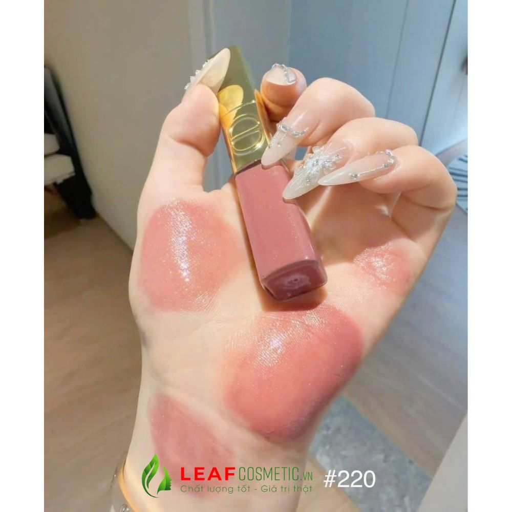 Màu son Son Kem Dior 220 Hồng Cam Đất Có Nhũ