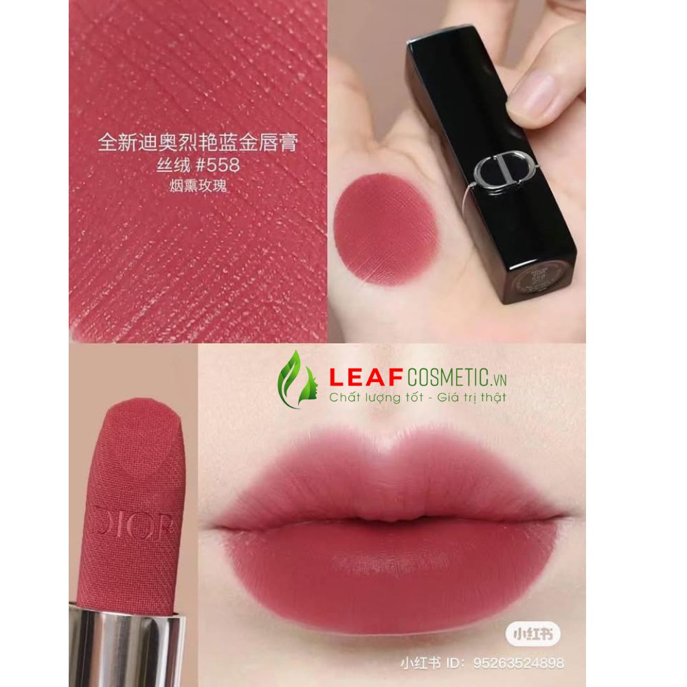 Màu son Dior Velvet 558 Grace hồng nâu thanh lịch
