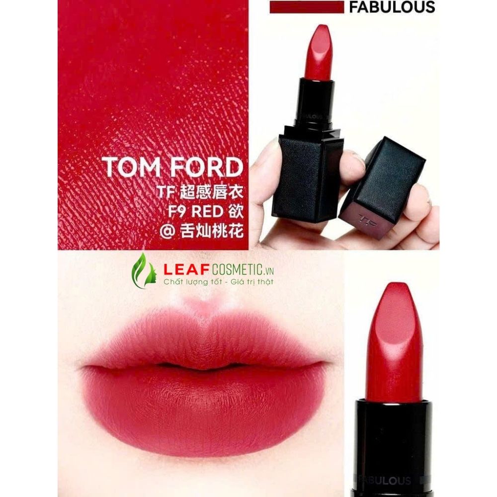 Bảng màu Son Tom Ford Fucking Fabulous F9 Red - Đỏ Thuần