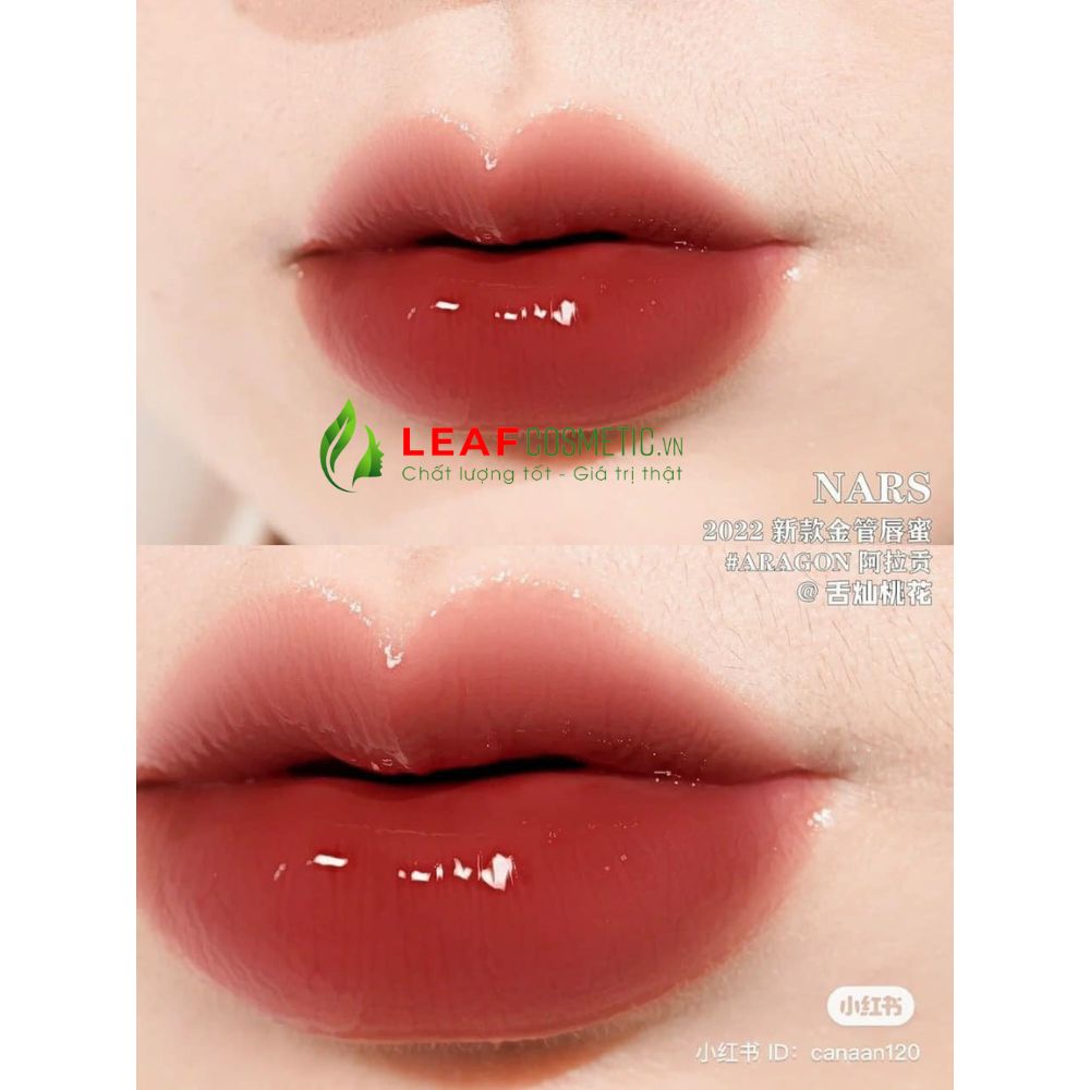 Son bóng Nars Afterglow Lip Shine 277 Aragon - Đỏ Hạt Dẻ chính hãng