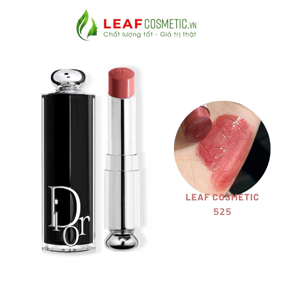 Son Thỏi Dior Addict Hydrating Shine 525 Cherie - Hồng Đào chính hãng