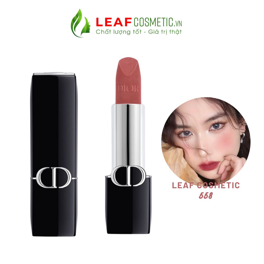 Son Thỏi Dior Rouge Velvet 558 Grace - Hồng Nâu Nắp Nam Châm