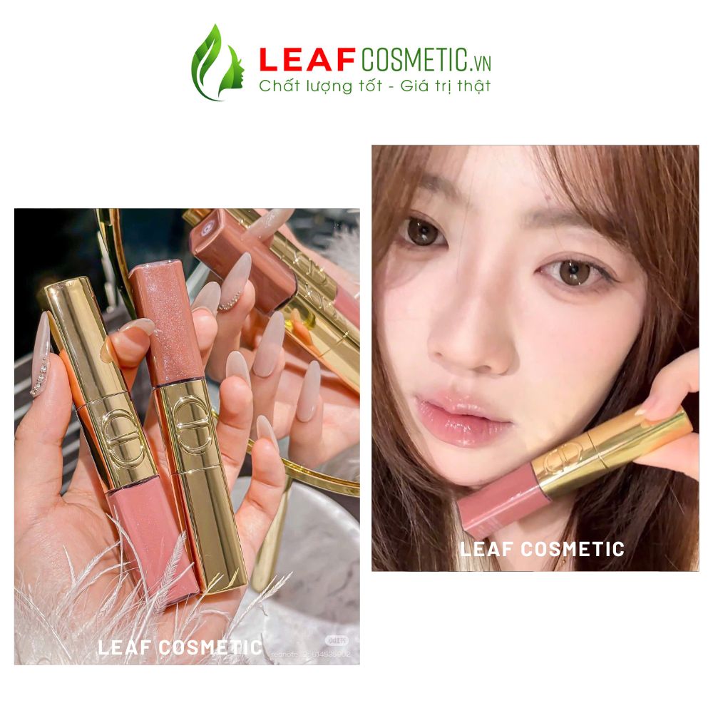 Son Kem Dior Rouge Dior Sequin Liquid Duo 220 Hồng Cam Đất Có Nhũ