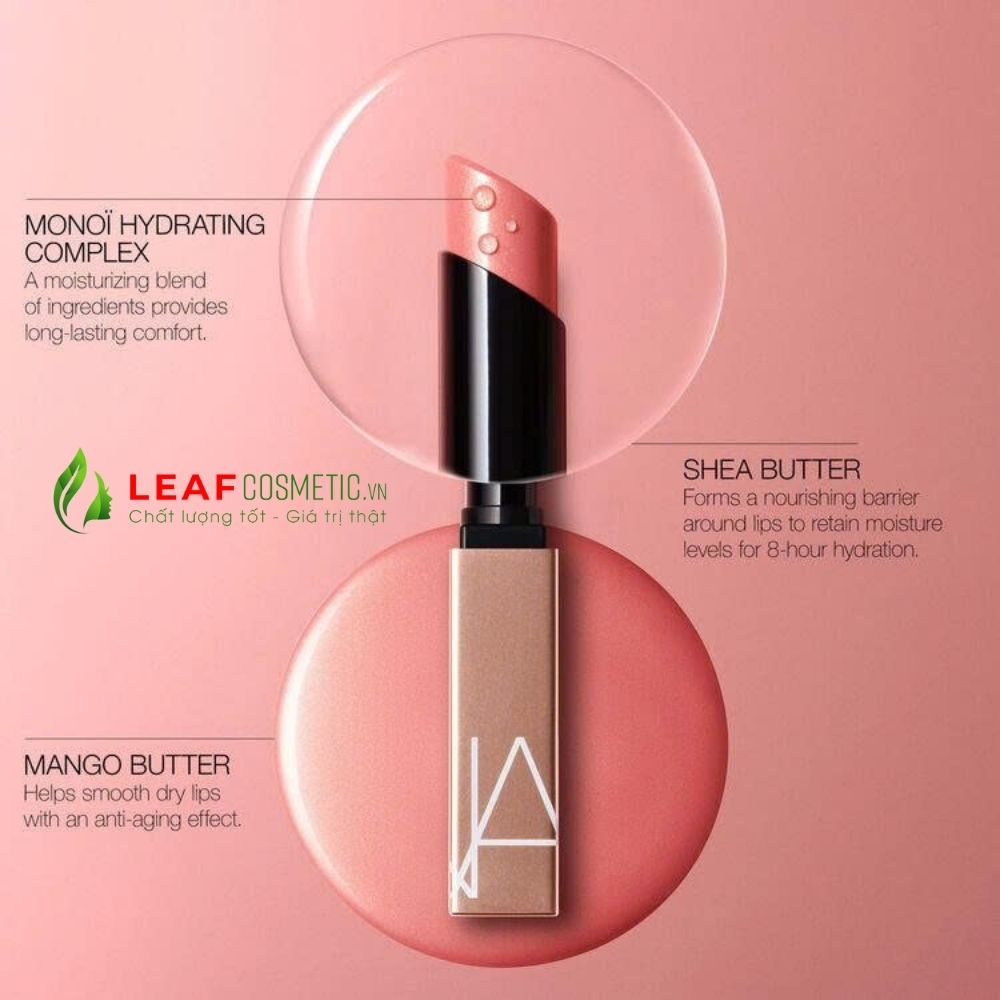 Thiết Kế Son Dưỡng Nars Afterglow Sensual Shine Lipstick 225 Show Off - Đỏ Nâu