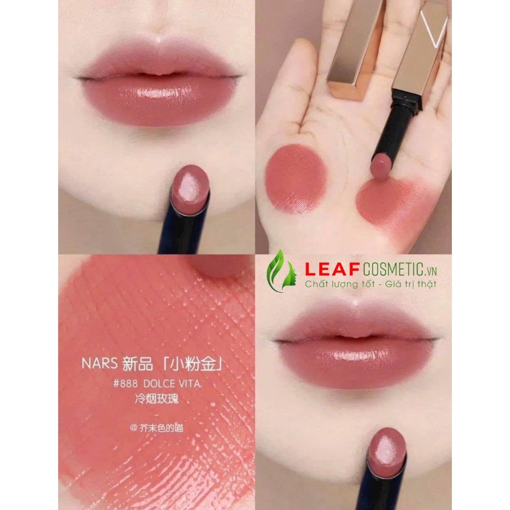 Bảng Màu Son Dưỡng Nars Afterglow Sensual Shine Lipstick 888 Dolce Vita - Hồng Đất