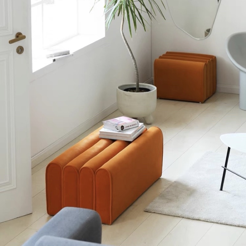 Ghế đẩu nhung Nordic cao cấp, tiện dụng - Bắc Âu