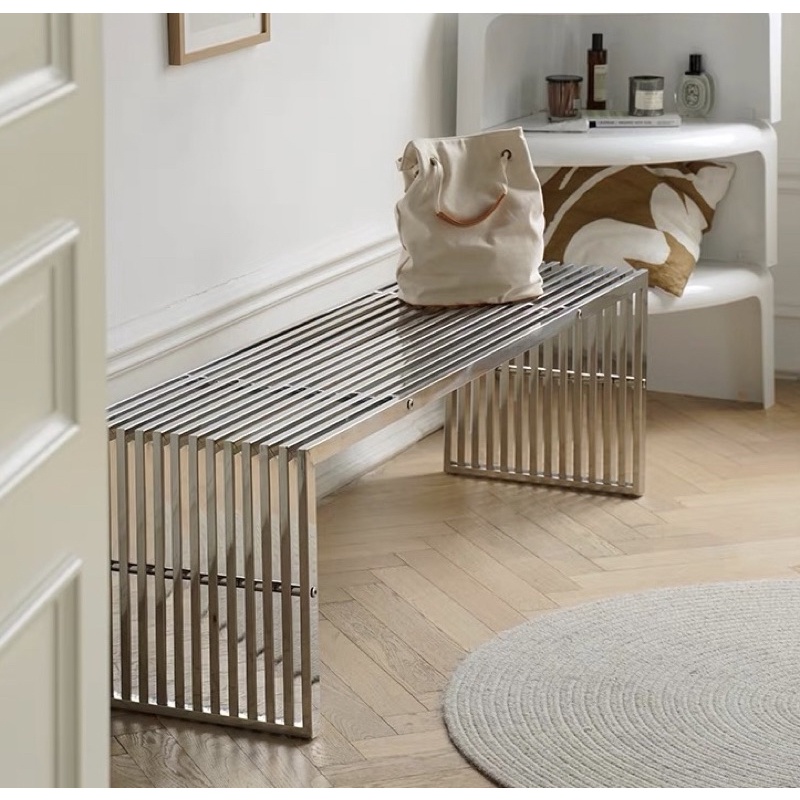 Iron Chair - Ghế dài/đẩu thép không gỉ cao cấp