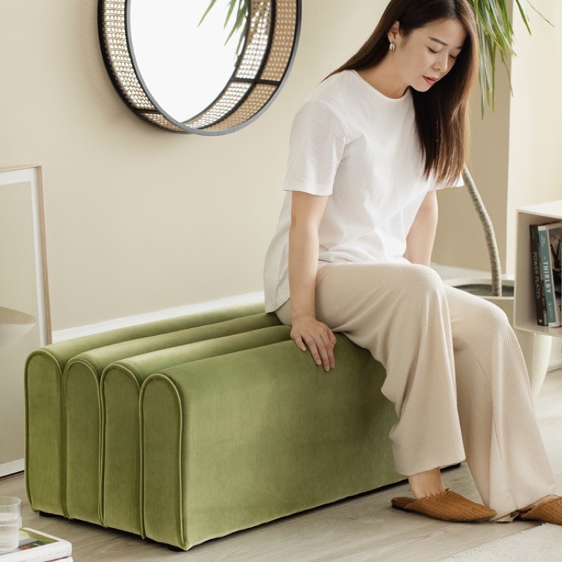 Ghế đẩu nhung Nordic cao cấp, tiện dụng - Bắc Âu