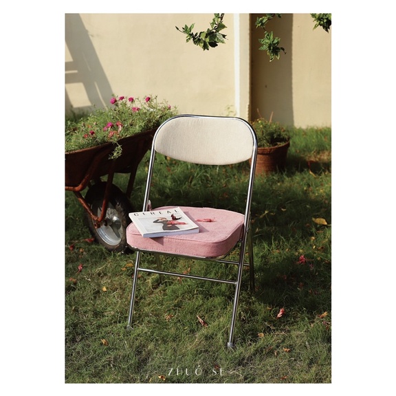 Ghế gấp vải nhung Retro cao cấp - Bắc Âu