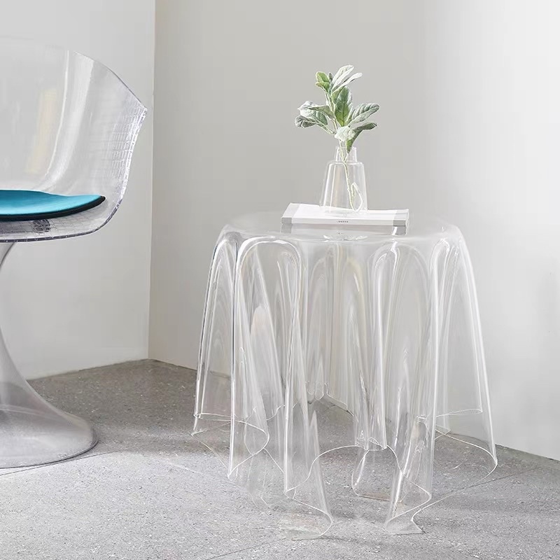 Essey Tea Table - Bàn Trà Khăn Rủ Acrylic cao cấp - Bắc Âu