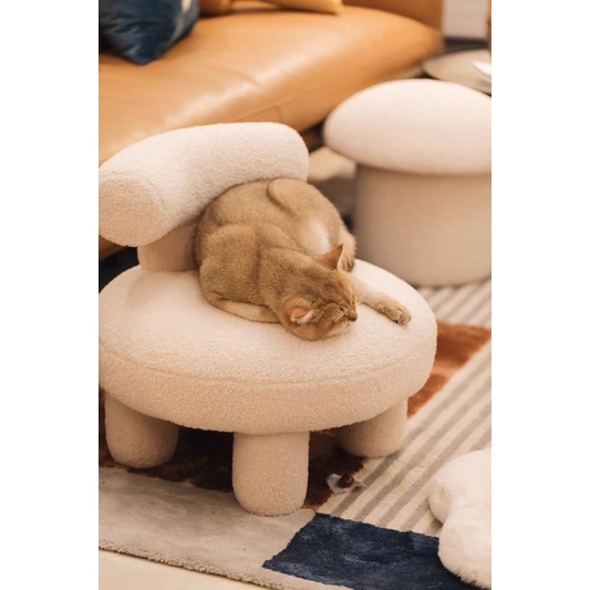 Noom Chair - Ghế Đệm Lông Cừu cao cấp - Bắc Âu