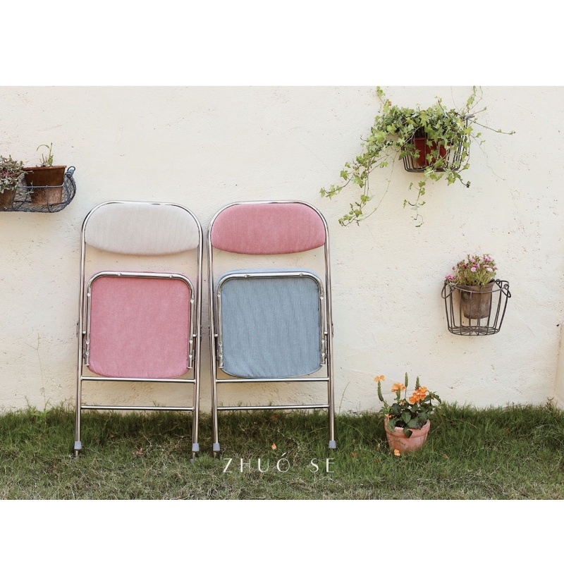 Ghế gấp vải nhung Retro cao cấp - Bắc Âu