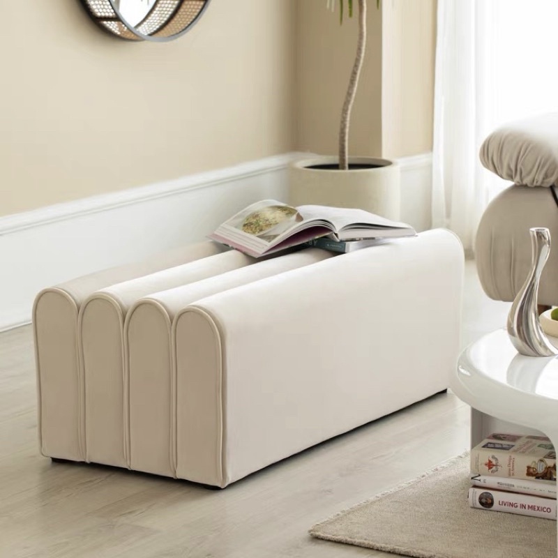 Ghế đẩu nhung Nordic cao cấp, tiện dụng - Bắc Âu