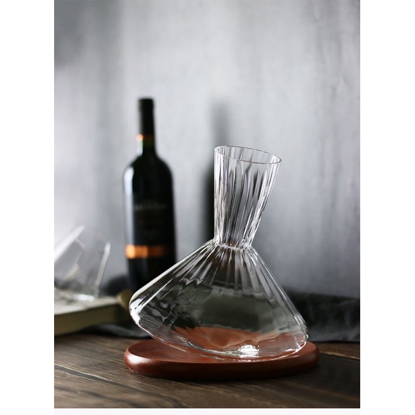 Bình rượu vang pha lê xoay cao cấp
