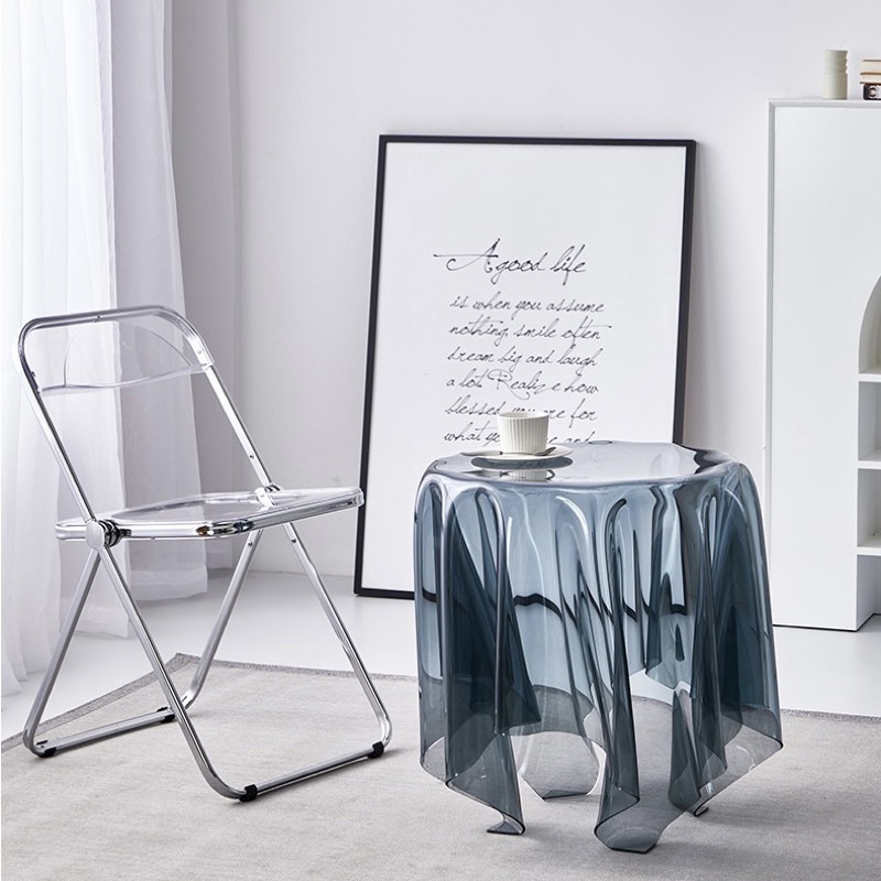 Essey Tea Table - Bàn Trà Khăn Rủ Acrylic cao cấp - Bắc Âu