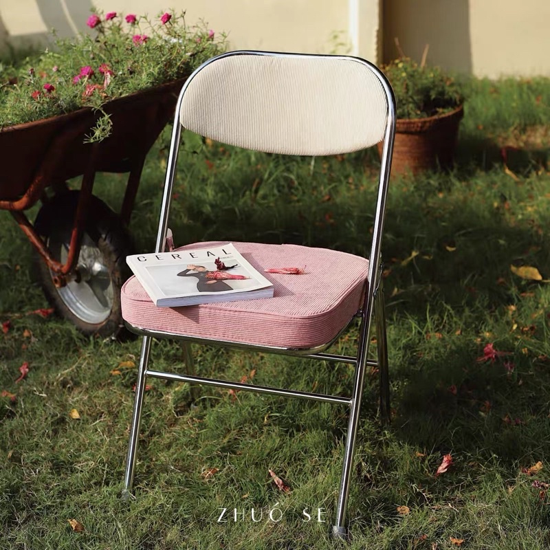 Ghế gấp vải nhung Retro cao cấp - Bắc Âu