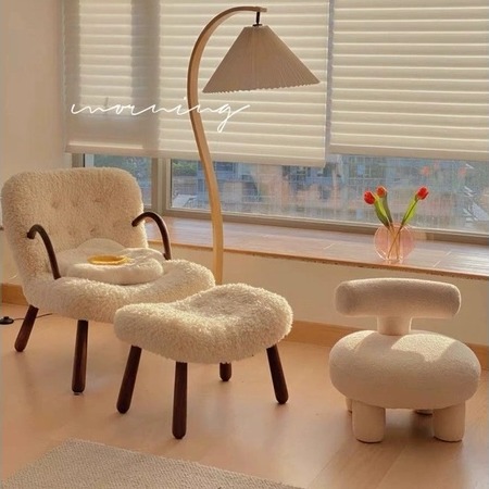 Noom Chair - Ghế Đệm Lông Cừu cao cấp - Bắc Âu