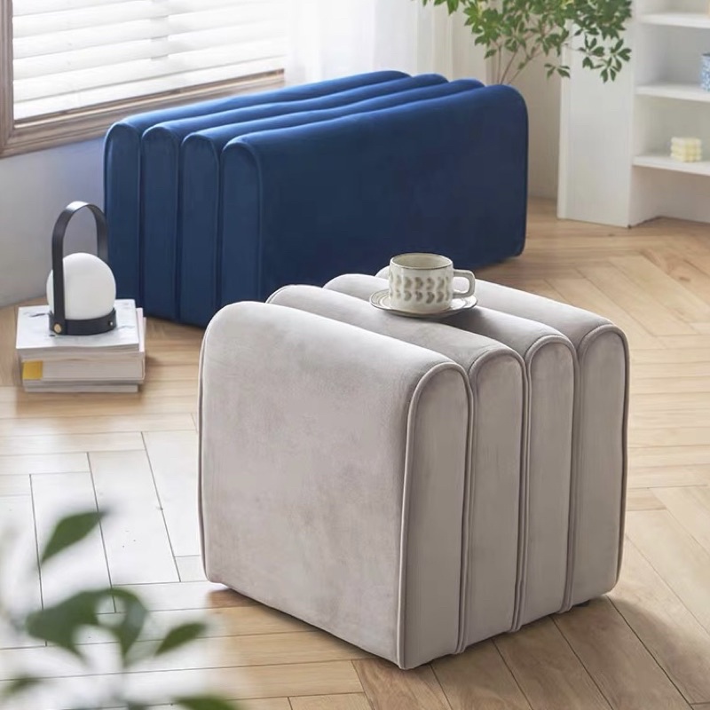 Ghế đẩu nhung Nordic cao cấp, tiện dụng - Bắc Âu