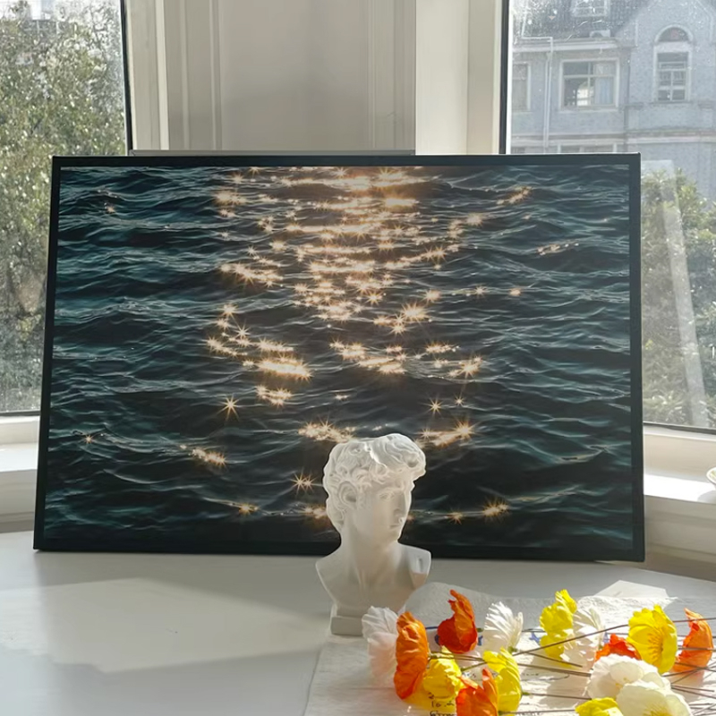 Tranh Canvas treo tường - Nắng hoàng hôn trên mặt biển