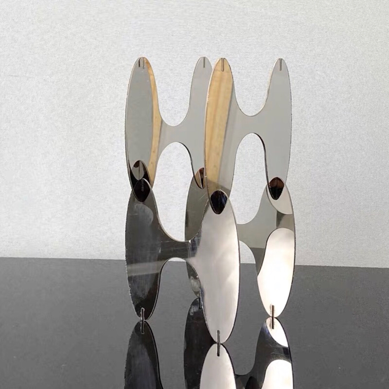 Gương chắp vá kim loại cao cấp / Mirror Metal Patchwork Ornament