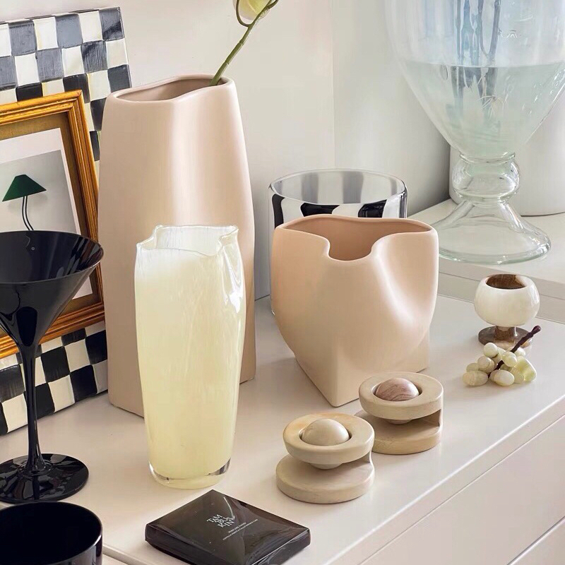 Bình hoa Nude Powder Pigment cao cấp / Nude Powder Pigment Vase