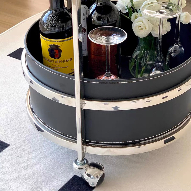 Xe đẩy Da yên tầng tiện dụng cao cấp / Leather Shelf