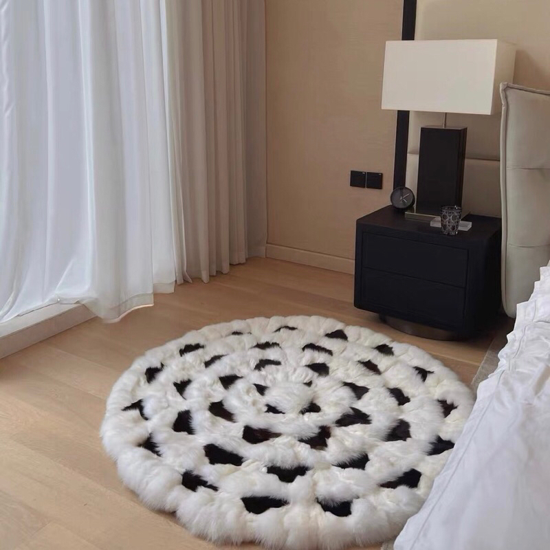 Bộ thảm gối Snowflakes cao cấp / Snowflakes Rug And Pillow
