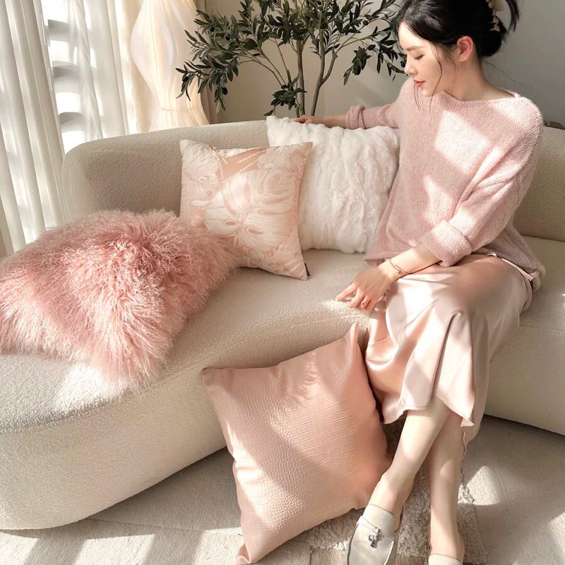Bộ gối sofa Pink Rose cao cấp / Pink Rose Pillow