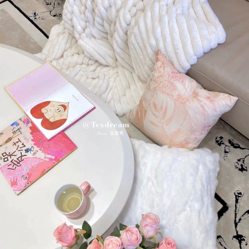 Bộ gối sofa Pink Rose cao cấp / Pink Rose Pillow