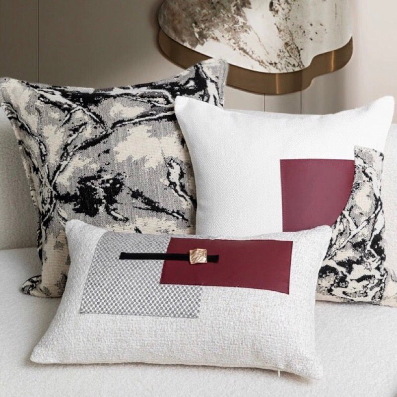 Bộ gối sofa Red Velvet cao cấp / Red Velvet Pillow