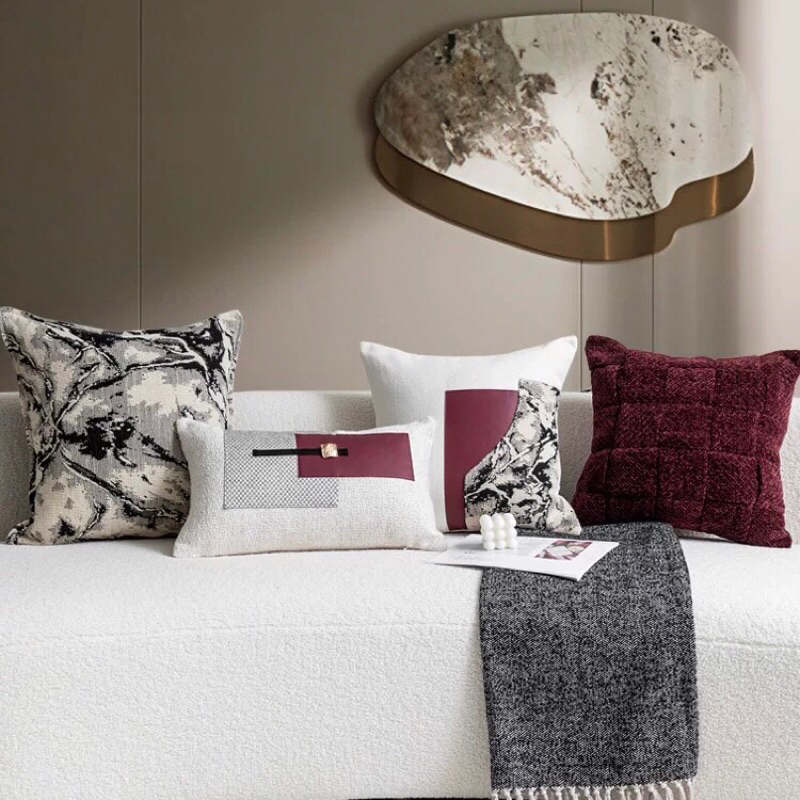 Bộ gối sofa Red Velvet cao cấp / Red Velvet Pillow