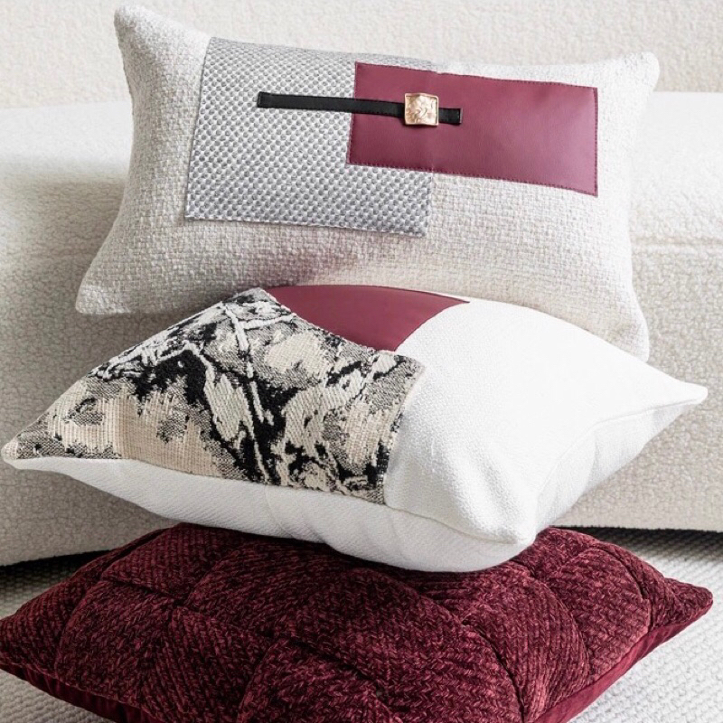 Bộ gối sofa Red Velvet cao cấp / Red Velvet Pillow