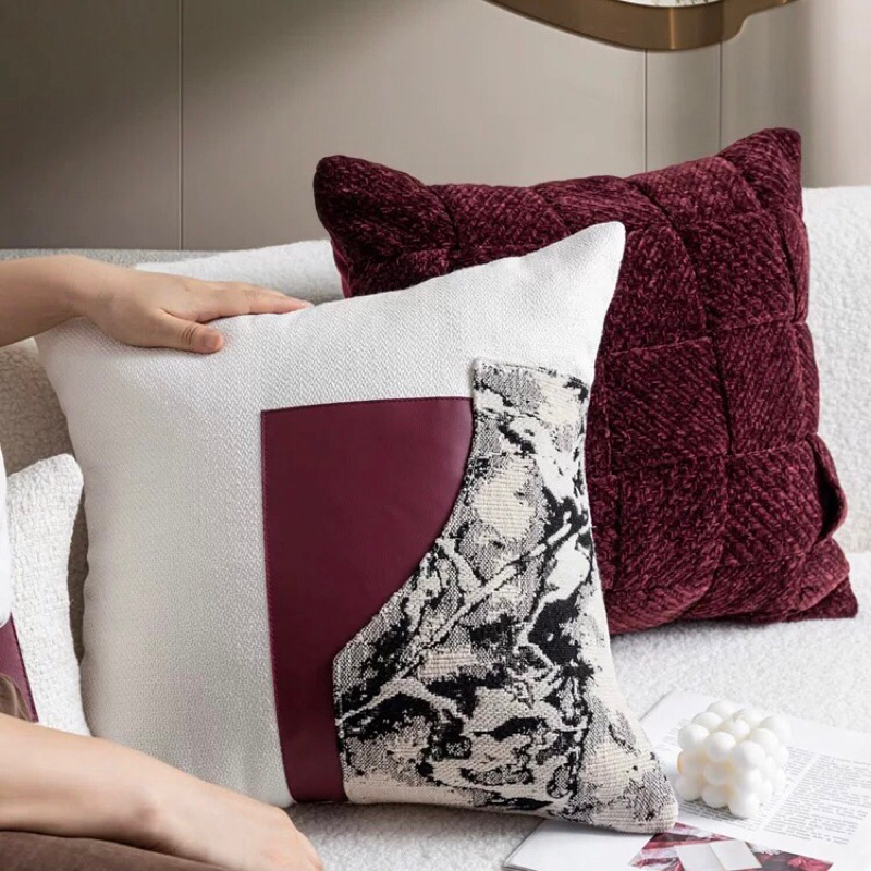 Bộ gối sofa Red Velvet cao cấp / Red Velvet Pillow