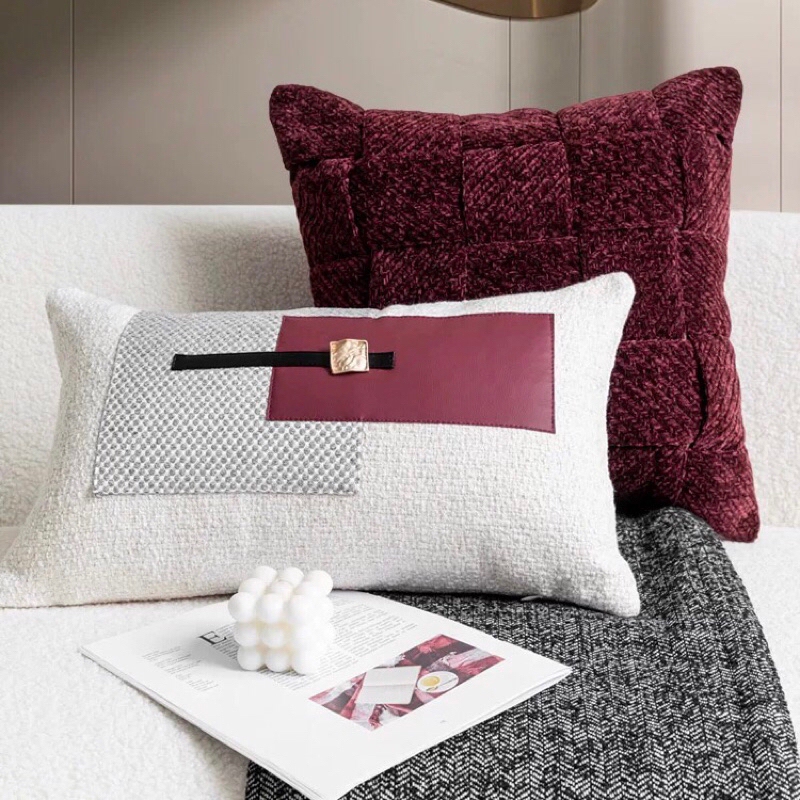 Bộ gối sofa Red Velvet cao cấp / Red Velvet Pillow