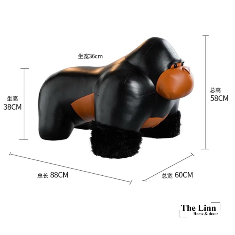 Ghế Gorila cam đen nhập khẩu cao cấp / Black Gorila Chair