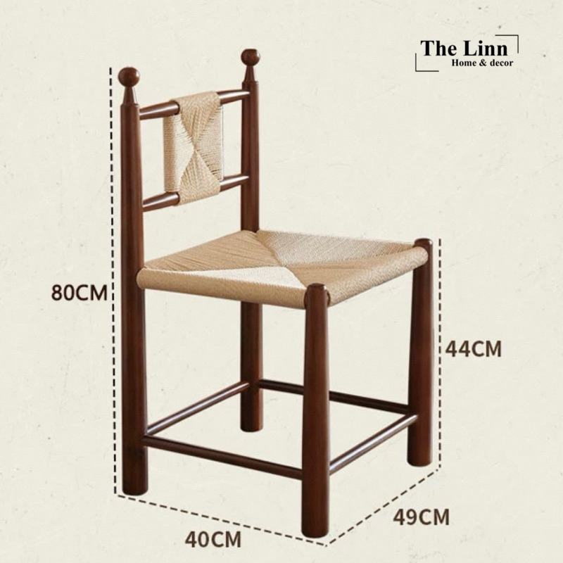 Ghế gỗ EBONI dây đan nhập khẩu cao cấp / EBONI Chair