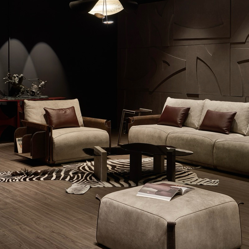 Ghế thư giãn Libary da Nyala cao cấp / Armchair Libary