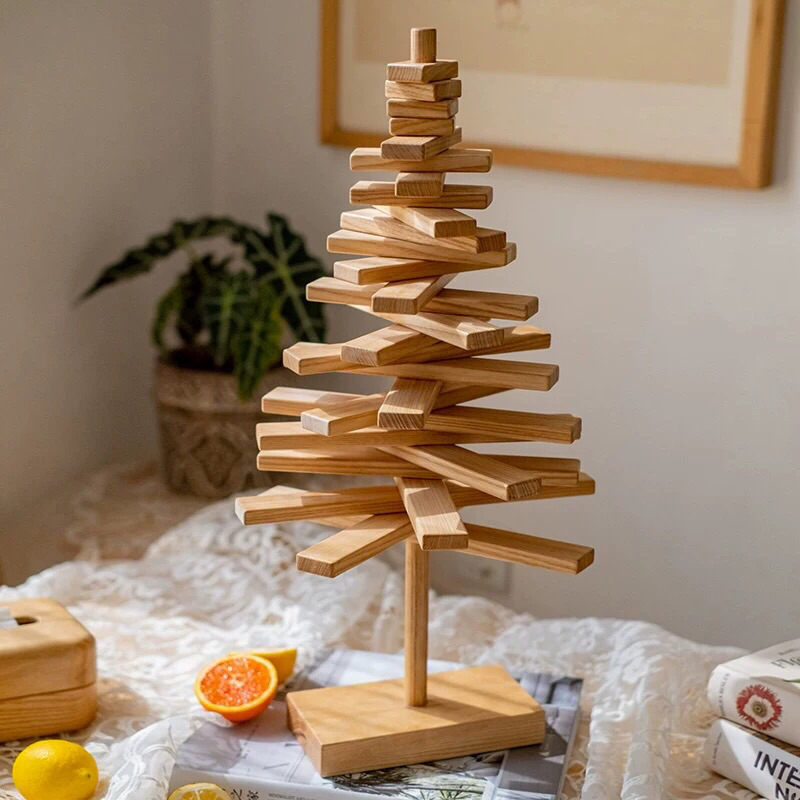 Tượng gỗ hình cây PINE trang trí nhập khẩu cao cấp / PINE Statue