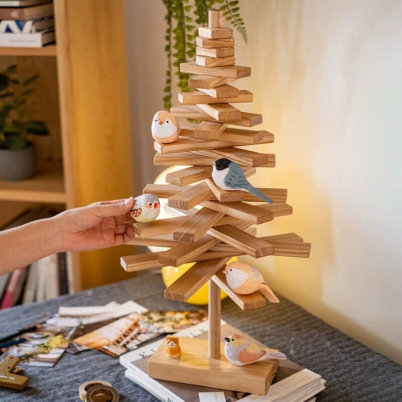 Tượng gỗ hình cây PINE trang trí nhập khẩu cao cấp / PINE Statue