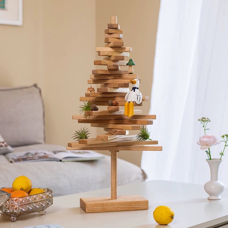 Tượng gỗ hình cây PINE trang trí nhập khẩu cao cấp / PINE Statue