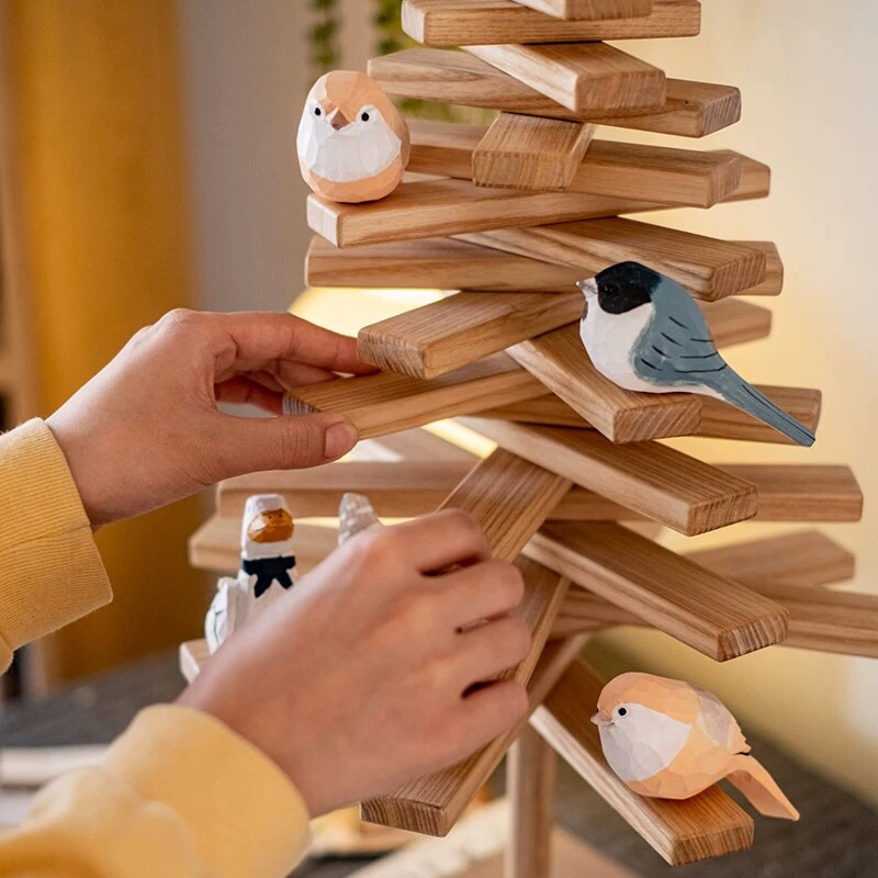 Tượng gỗ hình cây PINE trang trí nhập khẩu cao cấp / PINE Statue