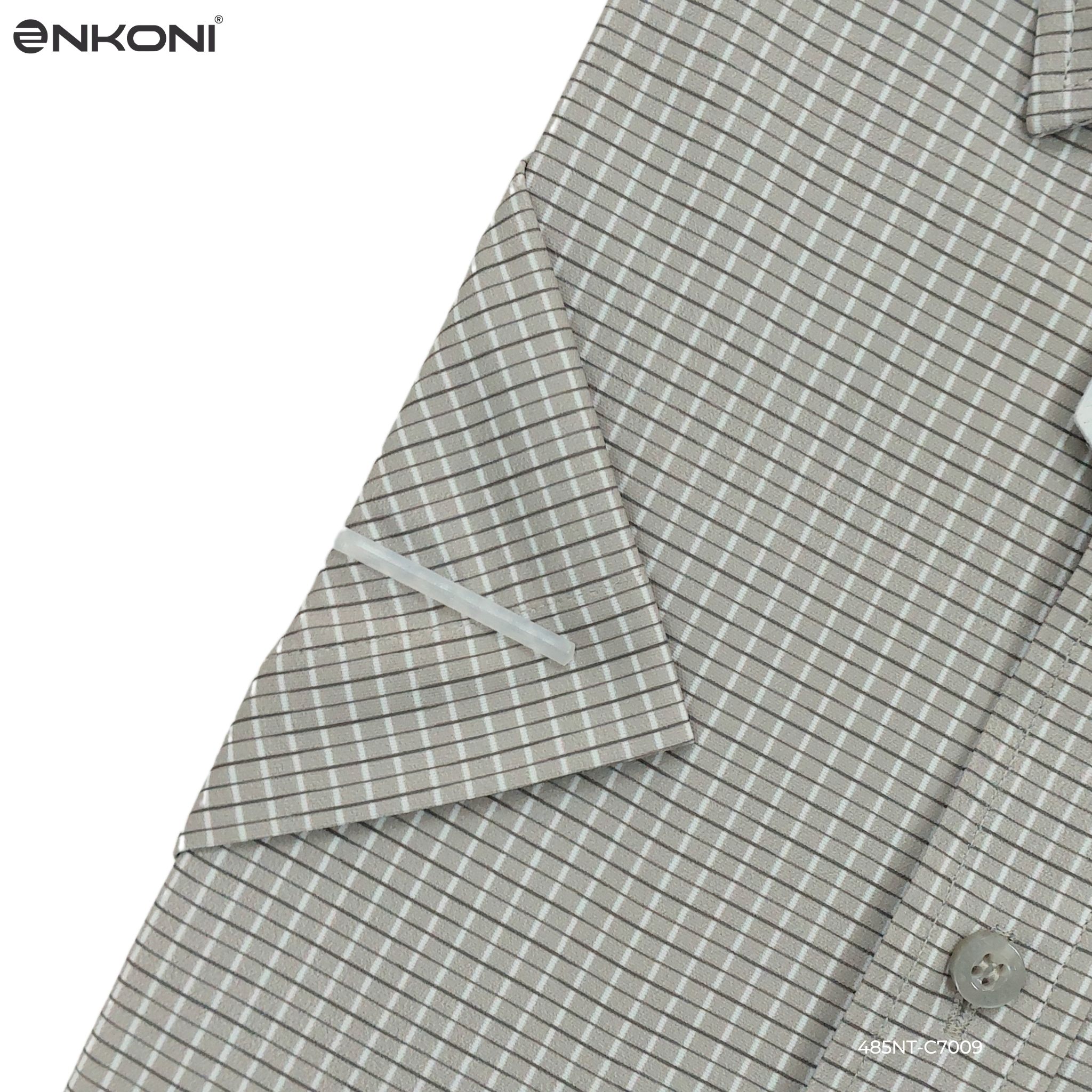 ao so mi ngan tay nhanh kho enkoni c7009