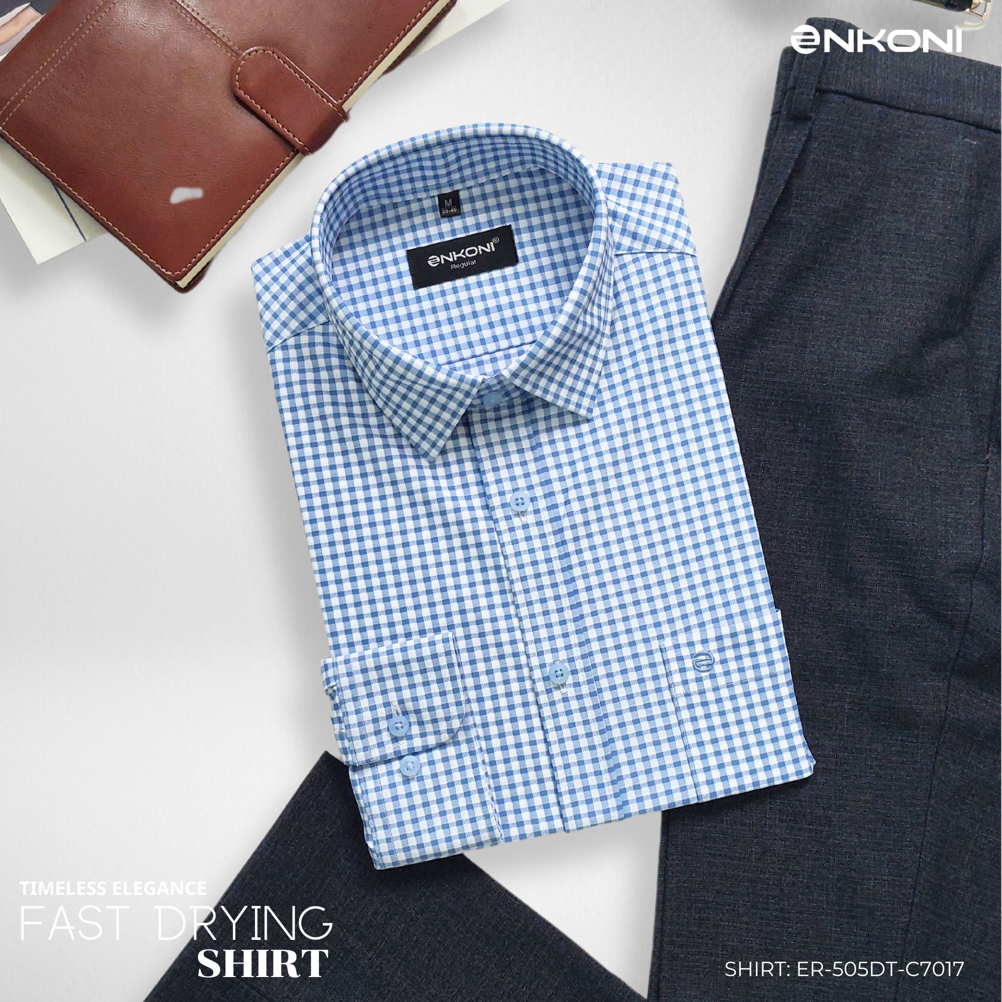 áo sơ mi nhanh khô enkoni c7017