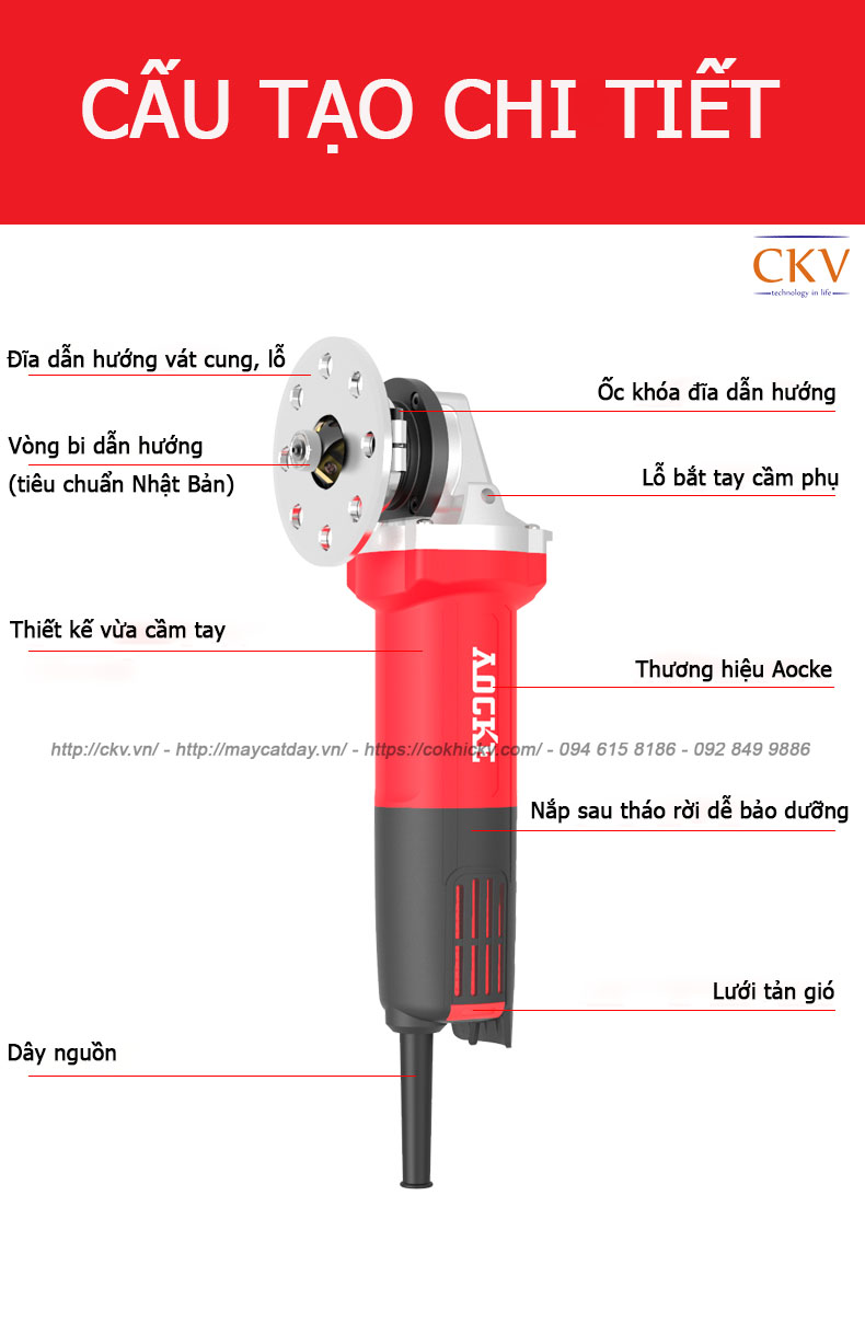 Cấu tạo máy vát mép R CKV-1019R