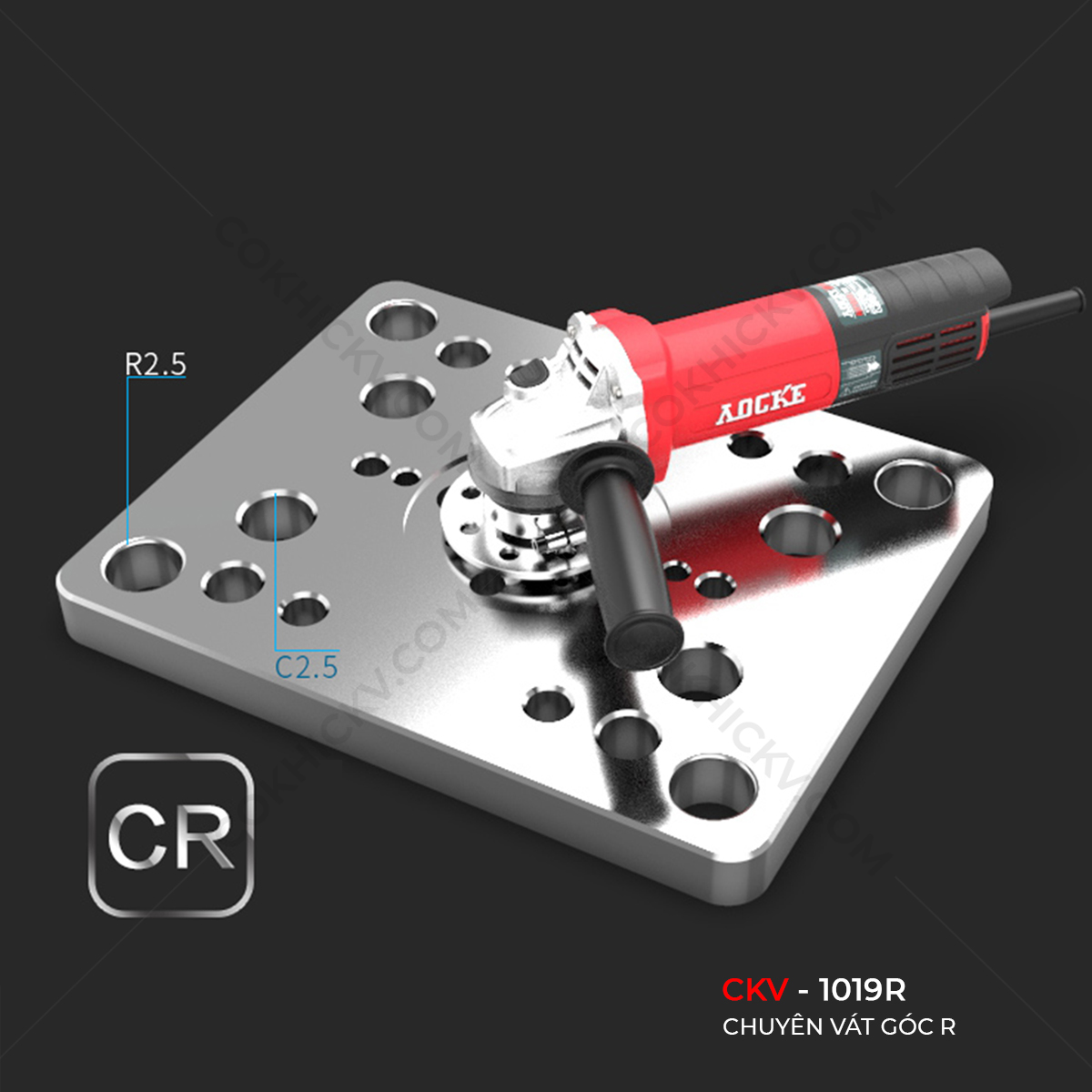 Máy vát mép điện CKV-1019R chuyên vát góc R