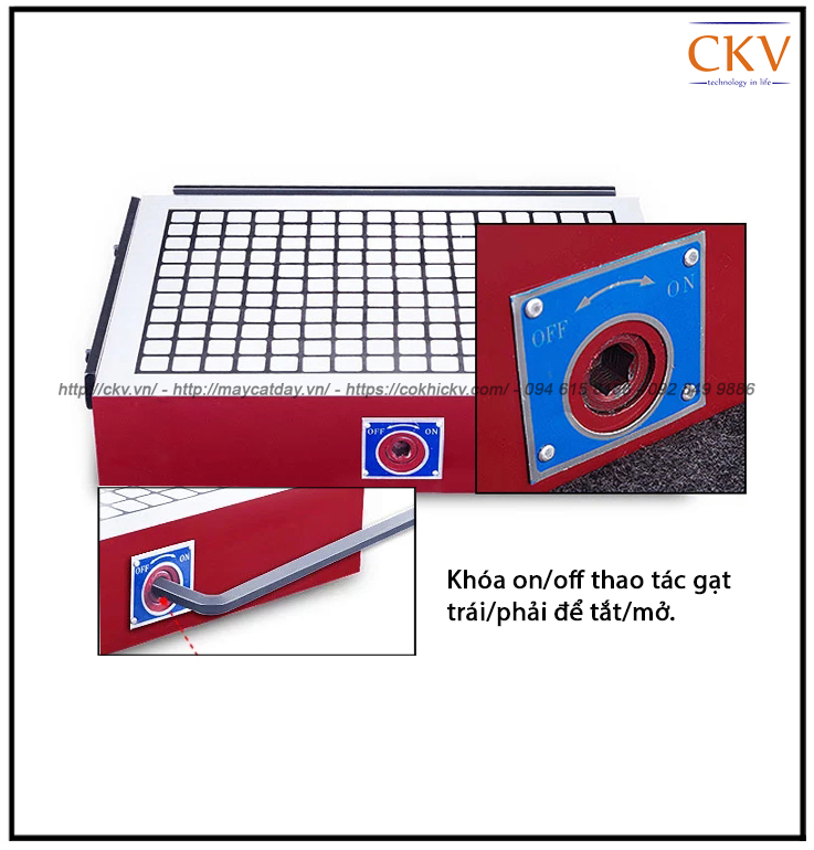 Bàn từ cơ CNC hút phôi không tiêu thụ điện năng